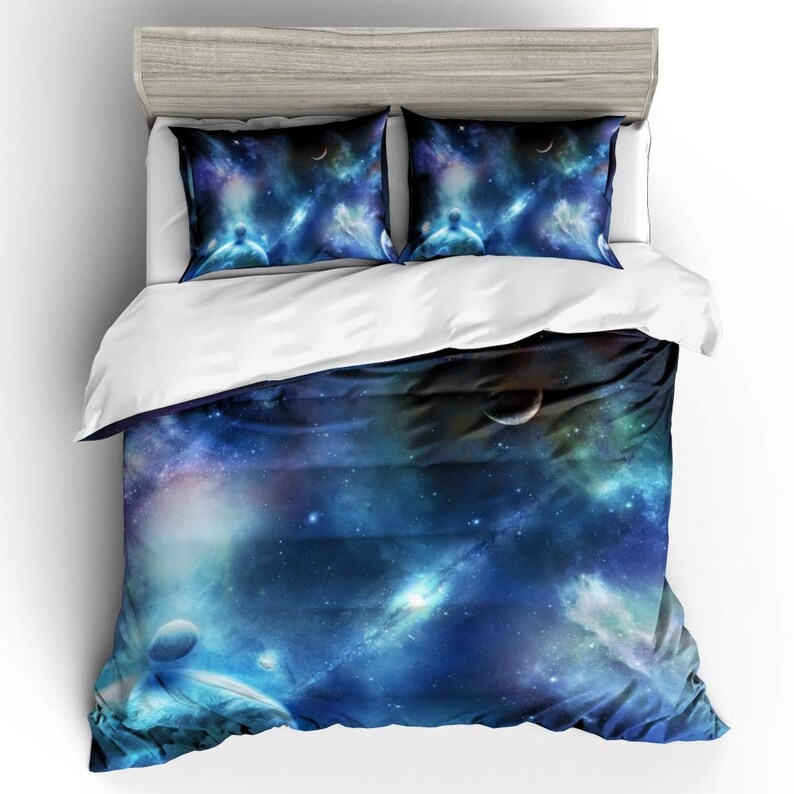 Bedding Set Space Sky Bed Sets Duvet Cover And Pillowcases Etsy