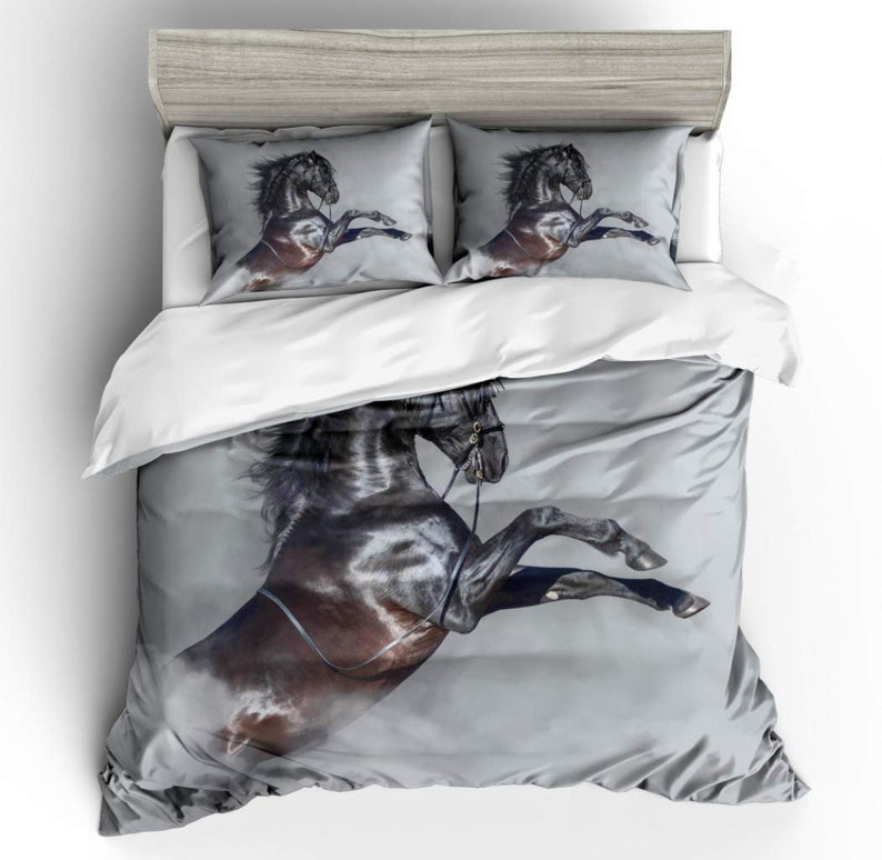 Horse Animal Bedding Quilt Cover Duvet Cover With Pillowcases Etsy