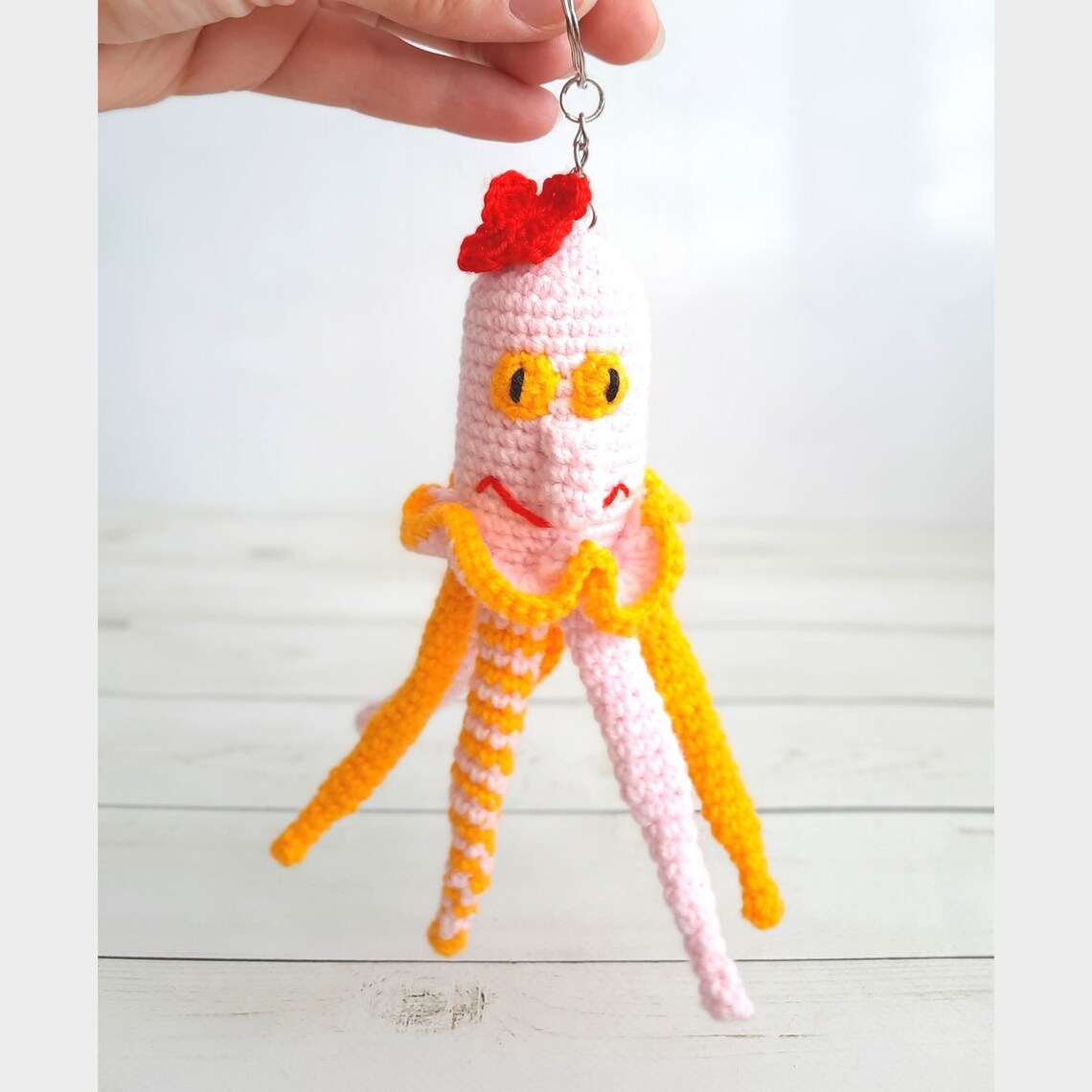 Crochet pattern octopus keychain / Squidward pattern / Ocean Etsy