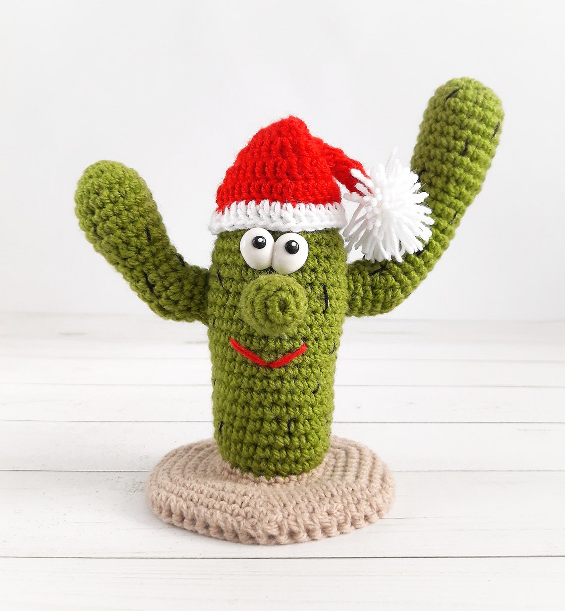 Christmas cactus Crochet pattern / Cactus amigurumi pattern / Etsy