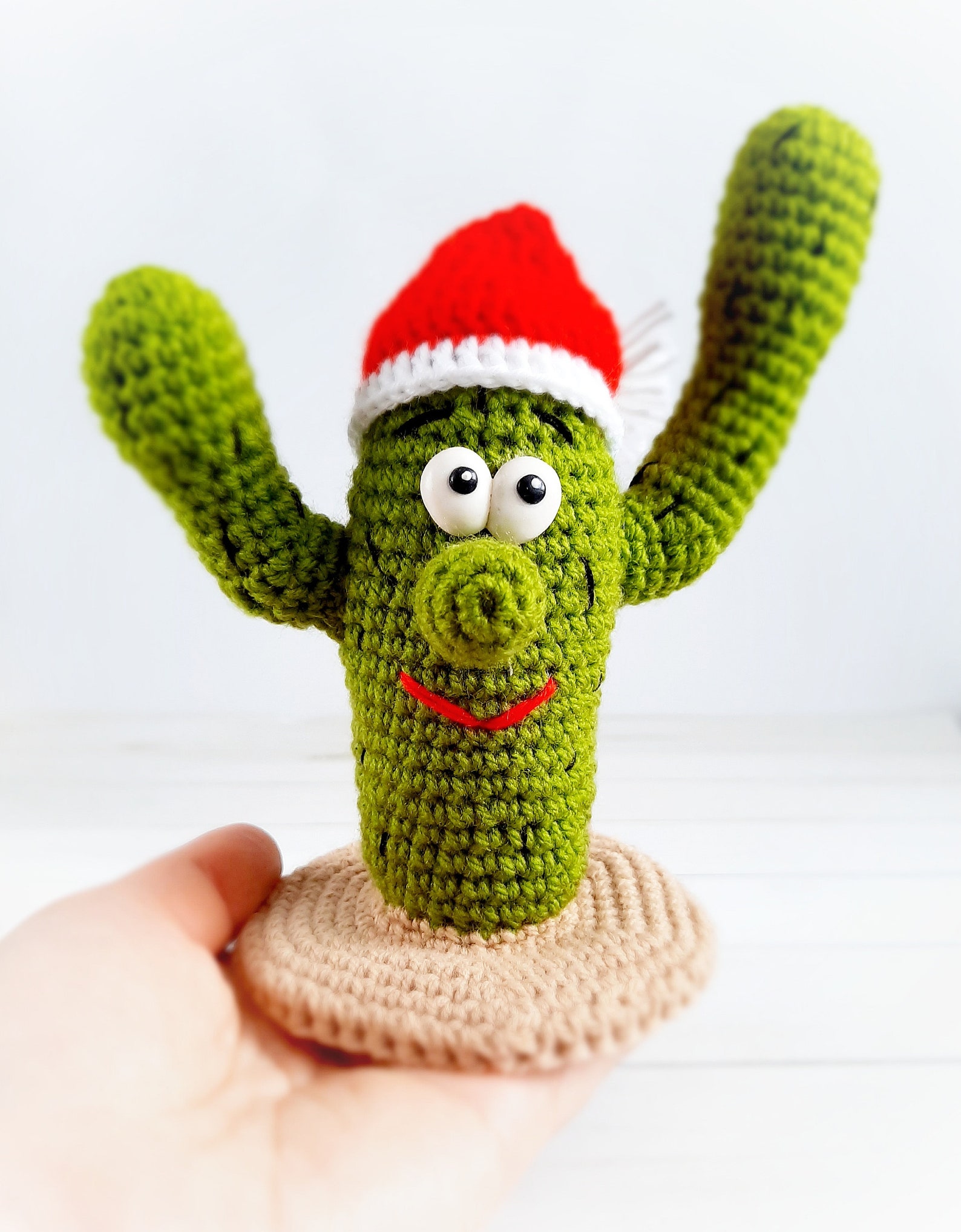 Christmas cactus Crochet pattern / Cactus amigurumi pattern / Etsy