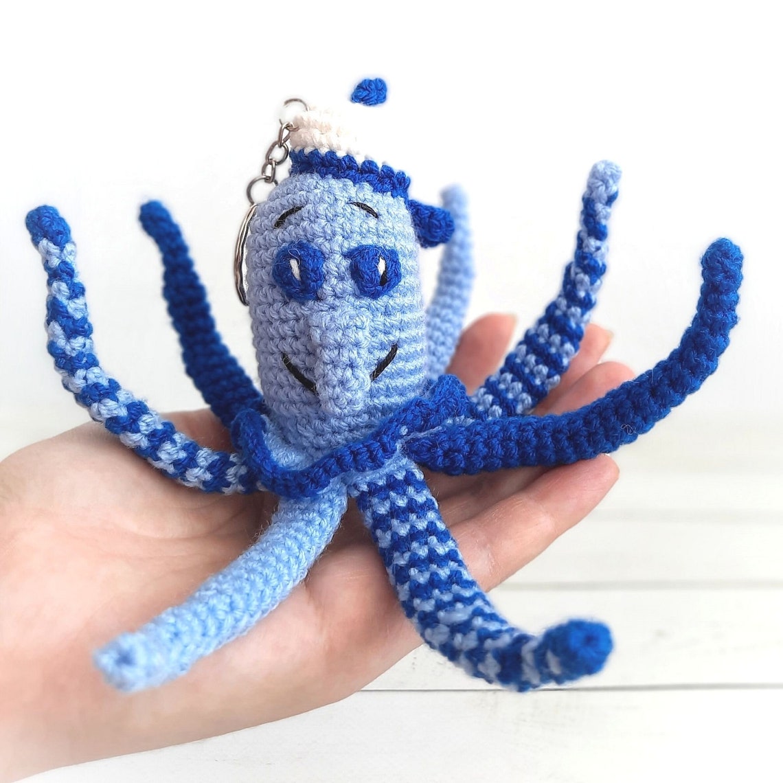 Crochet pattern octopus keychain / Squidward pattern / Ocean Etsy