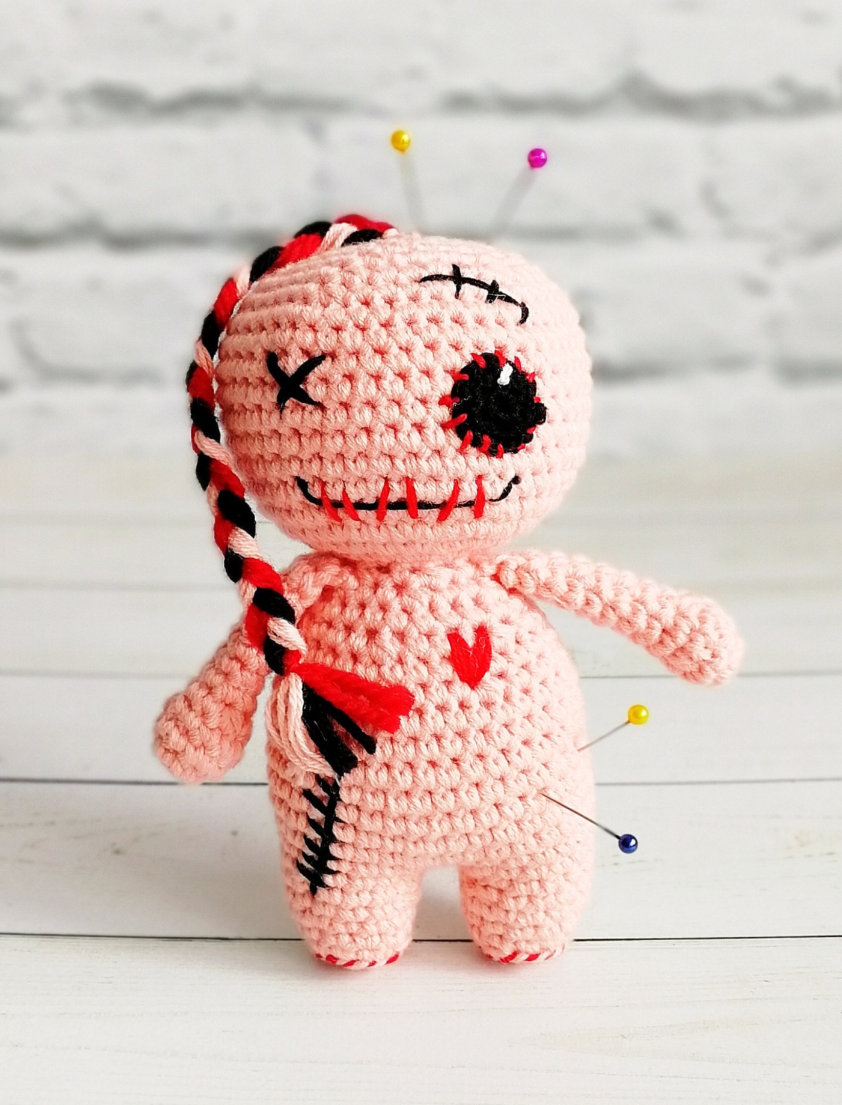 Voodoo doll amigurumi pattern pincushion crochet pattern | Etsy