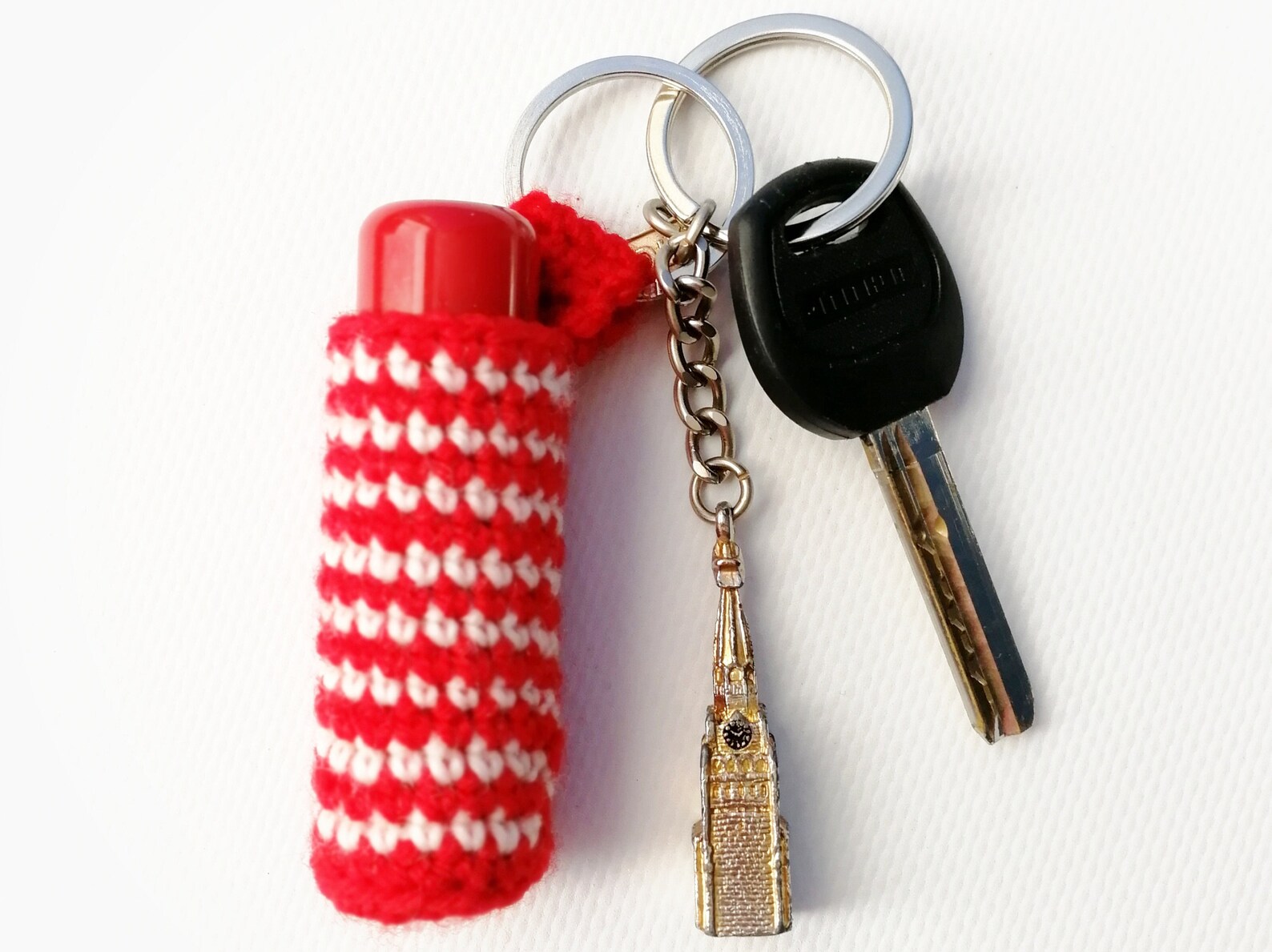 Safety keychain for woman / keychain Chapstick Holder Lipstick Etsy
