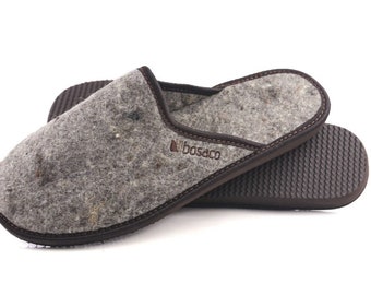 Merino Wool Slippers – Brown | Natural & Neutral Tones | Warm Handmade House Slippers | Perfect Gift
