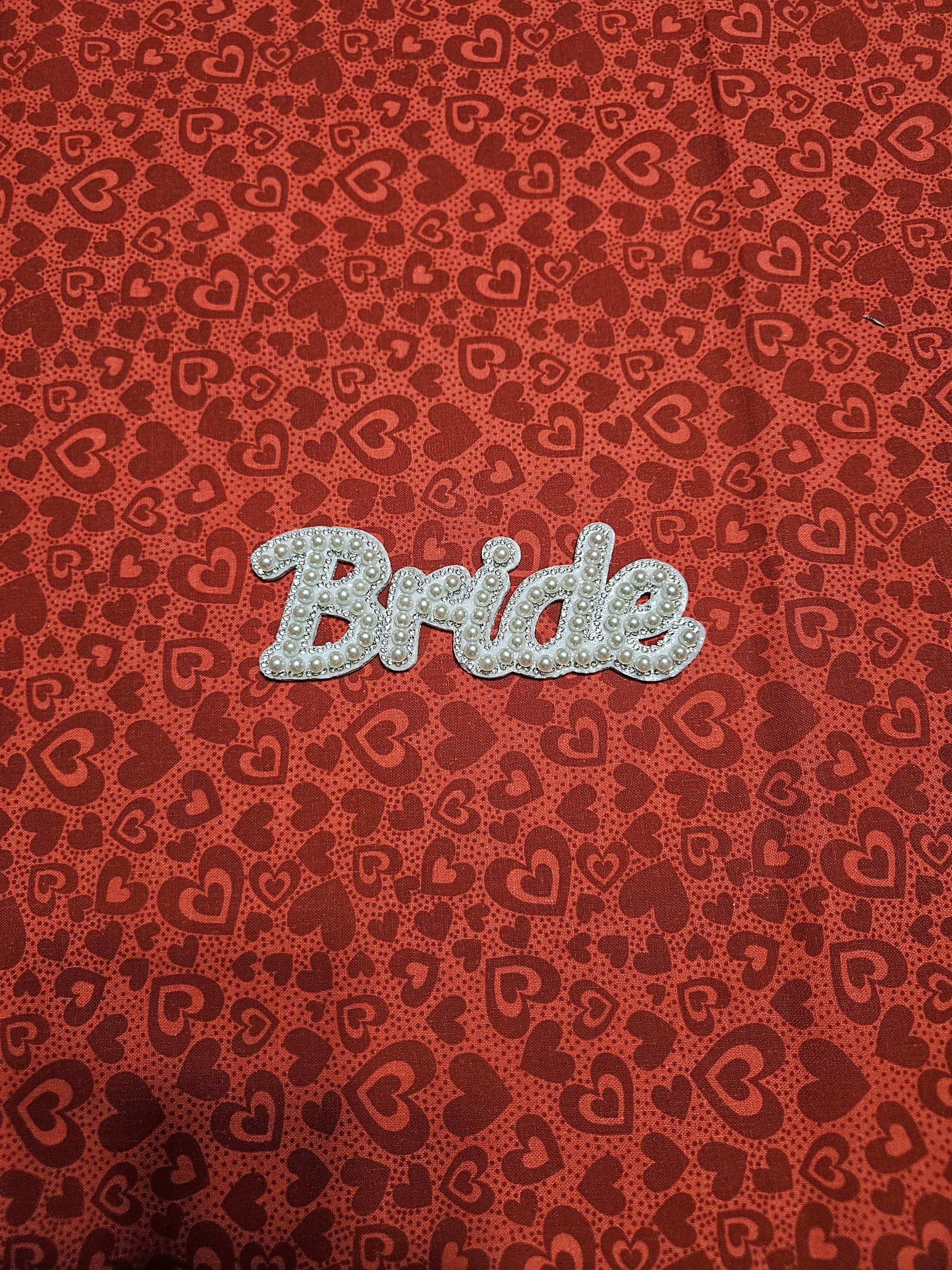 Blogfonts Iron Robe Elegant Pearl Bride Iron on Transfer / Bridal Robes, Totes ...