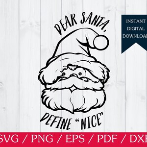 Querido Papai Noel SVG, Artesanato de Natal, Svg de Natal, Decoração de Natal DIY, Arquivo de Corte de Natal, Svg Festivo, Design de Papai Noel, Artesanato de Natal