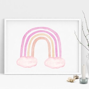 Watercolor Pastel Rainbow Clipart Hand Painted in Trendy Colors. Baby Shower, Birthday Party, Nursery Art Graphics. Digital Png Files. C002 image 6