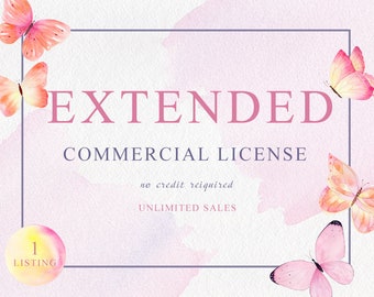 Extended  Commercial License, No-Credit reguired, Single product.