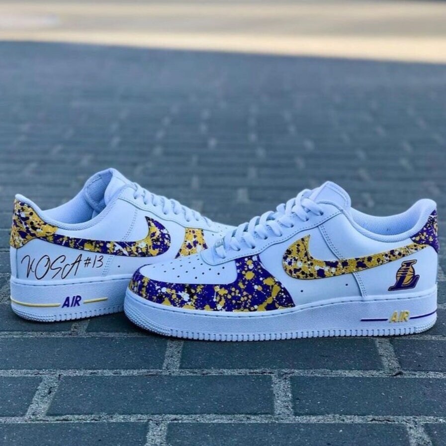 Custom Air Force 1 Mid – “L.A Lakers #8 #24” – Cold Society