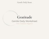 Gratitude Worksheet Printable | Daily Gratitude Reflection Page | Gentle Self Care & Mindfulness PDF