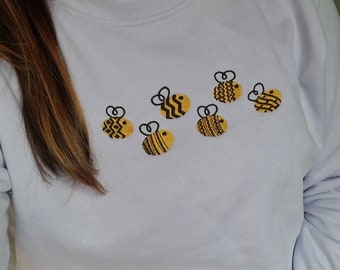 BUMBLING BEES SWEATSHIRT, Organic Sweatshirt, Vegan Sweatshirt, Bumble Bee Sweatshirt, Bees