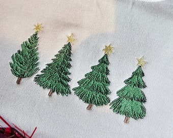 Christmas Trees Jumper, Christmas Sweatshirt, Christmas Trees Jumper, Embroidered Christmas Sweatshirt. Christmas Clothing, Sweater Weather