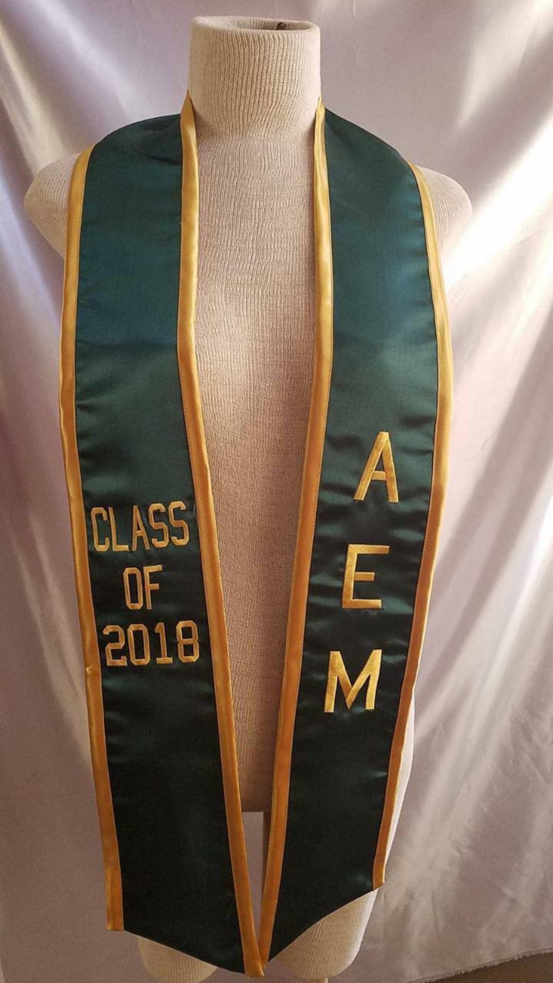 A Custom Satin Graduation Sash & Stoles Graduation Gifts Etsy