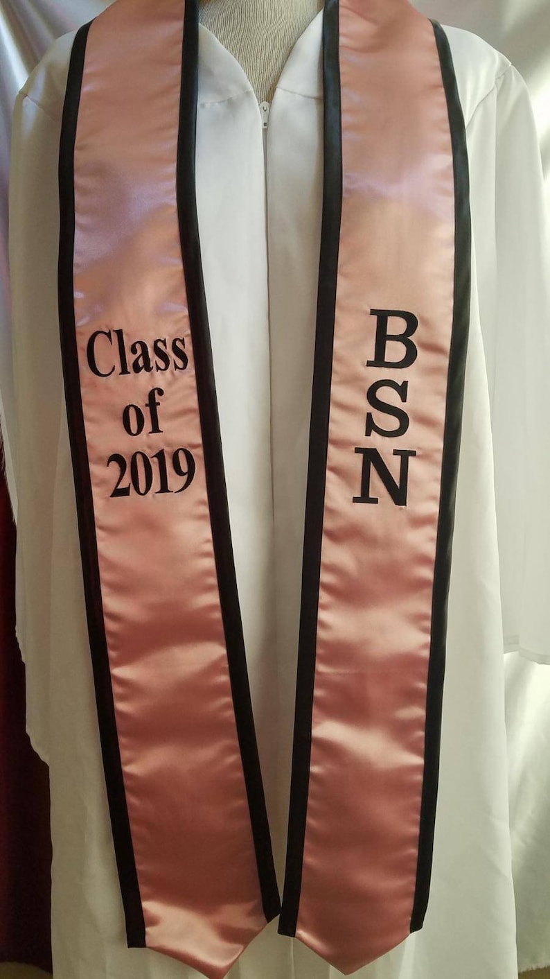 A Custom Satin Graduation Sash & Stoles Graduation Gifts Etsy