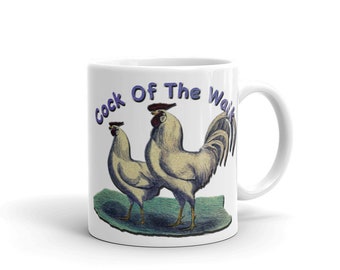 Chicken Mug, Chicken Love, Hen And Rooster Mug, Chicken Pair Mug, Funny Chicken Mug,