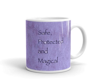 Purple Mug With Magic Saying,