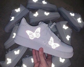air force ones with butterflies