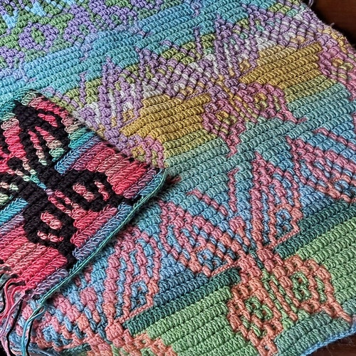 Mosaic Crochet Pattern 2 Charts With Written Row Repeats new Etsy