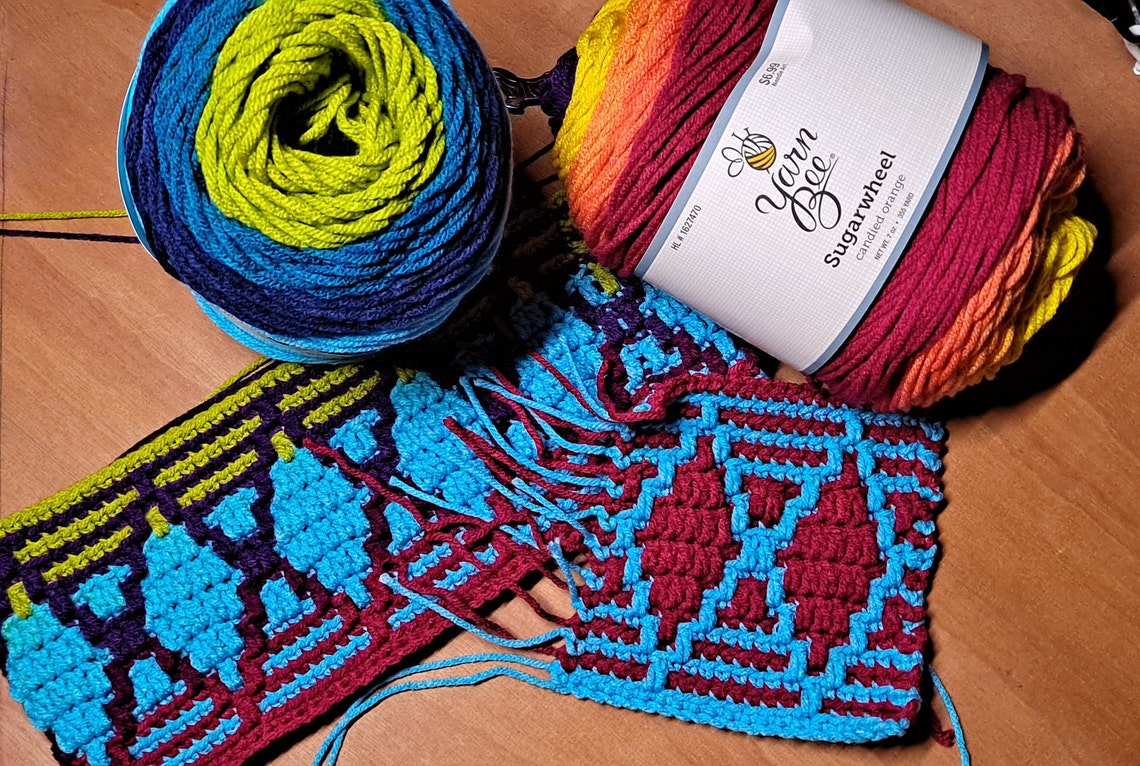 Mosaic Crochet Pattern 1 Charts ONLY Flat & in the Round Etsy