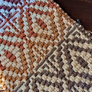 Mosaic Crochet Pattern #32 Chart with WRITTEN Row Repeats - Multiple 22+4 Flat & In the Round charts included