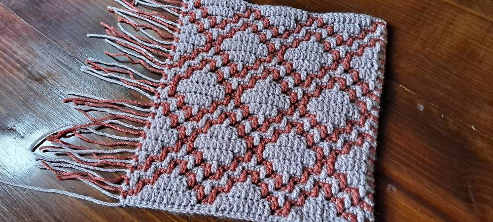 Mosaic Crochet Pattern #9 Chart with WRITTEN ROW REPEATS