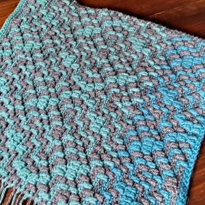 Mosaic Crochet Pattern #50 Charts with WRITTEN ROW REPEATS- Flat and in the round  included