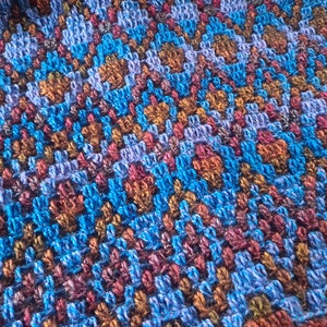 Mosaic Crochet Pattern # 27 Charts with WRITTEN row repeats - 6 design variations included