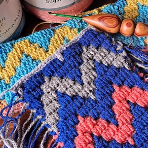 Mosaic Crochet Vintage Ripple Charts only - Flat or In the Round