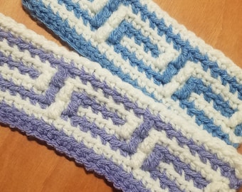 Mosaic Crochet Pattern #8 Charts & Bonus remastered design in Multiple of 8+3  with written row repeats  included