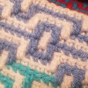 Mosaic Crochet Pattern #5 Chart with Written row repeats