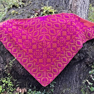 Farahan Mosaic Crochet Shawl - Triangle Shawl Written Pattern