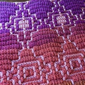 Mosaic Crochet Pattern #34 Charts only -  5 designs INCLUDED- Work Flat or In The Round multiple 18 +4