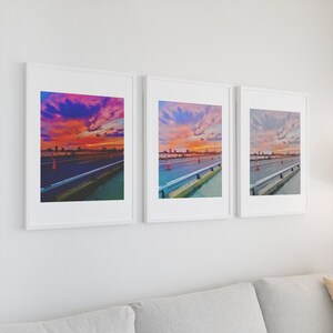 Boston Sunset Skyline Print, Digital Download, Printable Art