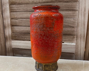 Bitossi vase Aldo Londi orange FREE SHIPPING