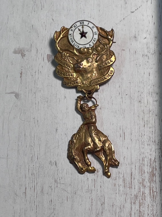 Eagles Lodge 288 Pendleton 1912 reunion medallion - image 1