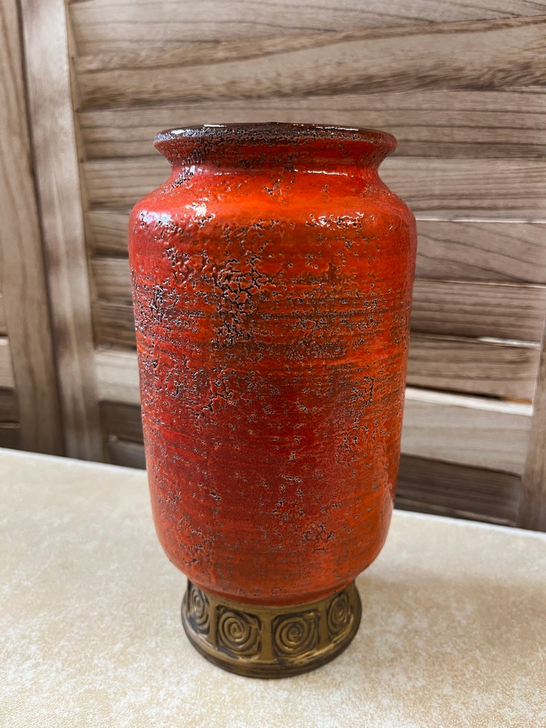 Bitossi vase Aldo Londi orange FREE SHIPPING image 4