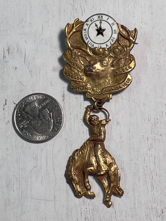 Eagles Lodge 288 Pendleton 1912 reunion medallion - image 2