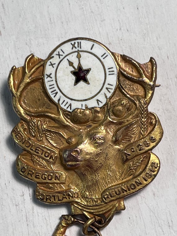 Eagles Lodge 288 Pendleton 1912 reunion medallion - image 7