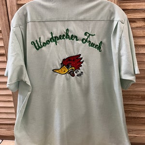 Vintage Nat Nast Creation bowling shirt Woody Woodpecker FREE SHIPPING