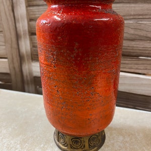 Bitossi vase Aldo Londi orange FREE SHIPPING image 5