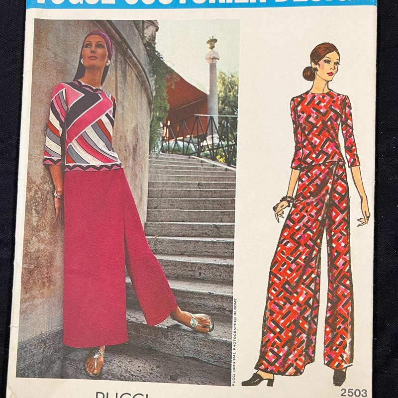 Pucci Sewing Pattern Pucci Vogue Pattern - Etsy