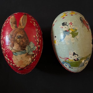 Vintage East German paper mache Easter eggs FREE SHIPPING