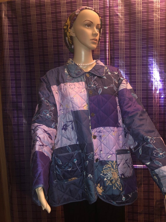 Silk Quilted Reversible Lavender Vintage Jacket