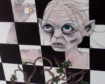 Lord of the rings original painting acrylic on canvas