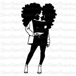 Big Afro Black Woman Permanent Vinyl Decal Car Window Laptop Glazen Bekermok