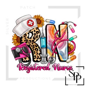 UV DTF Decal RN Registered Nurse Print Ready to Apply Permanent Adhesive Decal Cups Phone Cases Glasses Cars Any Flat Surface