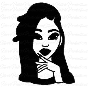 Thinking Woman Afican American Decal Vinyl Car Window Laptop Glass Tumbler Mug