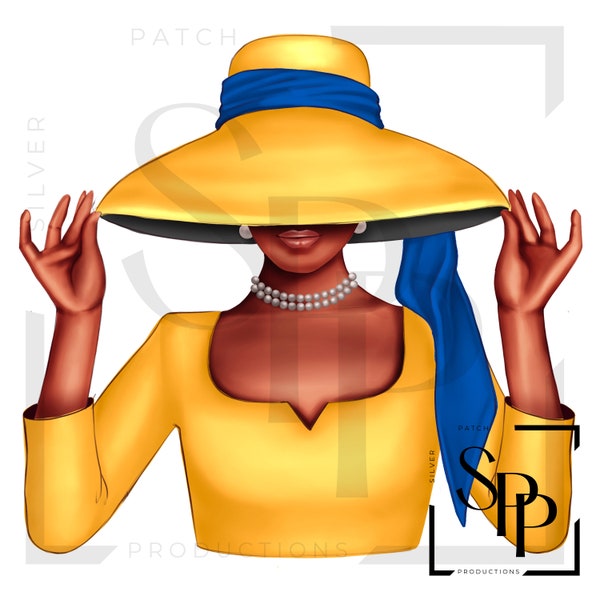 UV DTF African American Beautiful Woman Elegant Gold And Blue Print Ready to Apply Permanent Adhesive Sticker Cups Phone Cases Glasses Cars