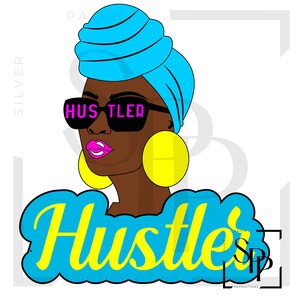 UV DTF Decal African American Retro 80's Hustler Blue Headwrap Print Ready to Apply Permanent Adhesive Cups Telefoonhoesjes Glazen Auto's